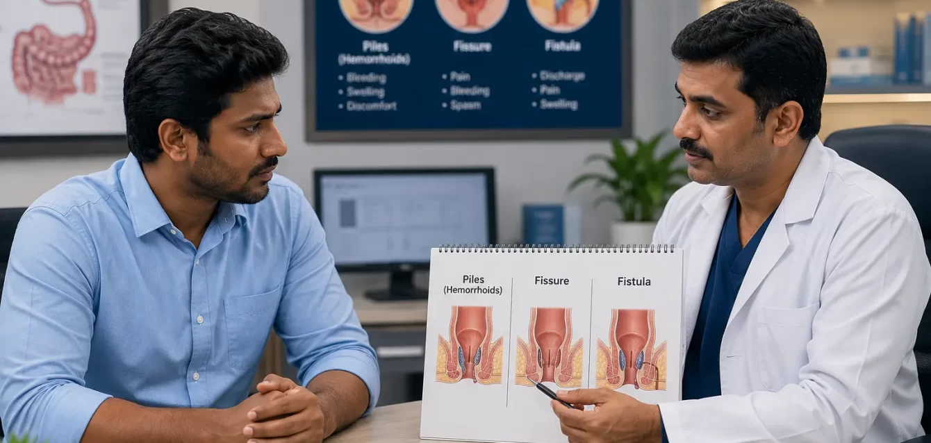 Piles vs Fissure vs Fistula Piles vs Fissure vs Fistula